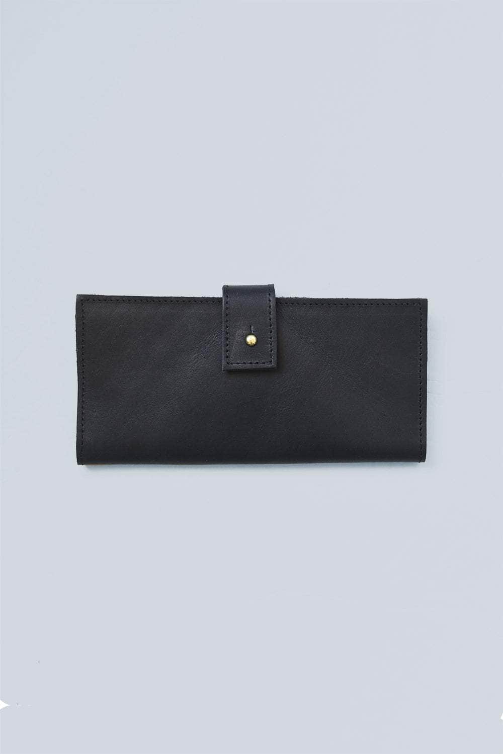 Purse & Clutch Handbags, Wallets & Cases Matte Black Leather Wallet Leather Wallet