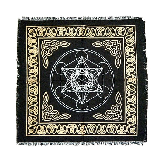 The Witches Sage LLC Altar Cloth Metatrons Cube Altar Cloth 18" x 18" Metatrons Cube Altar Cloth 18" x 18"
