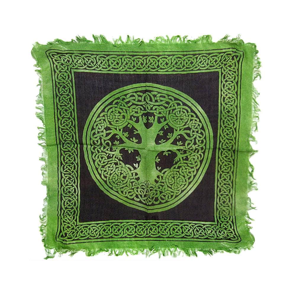 The Witches Sage LLC Altar Cloth Tree of Life Altar Cloth Altar Cloth 18" x 18" Tree of Life Altar Cloth Altar Cloth 18" x 18"