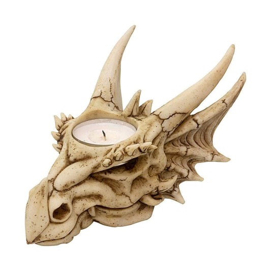 The Witches Sage LLC Candle Holder Dragon Skull Tea Light Holder Dragon Skull Tea Light Holder