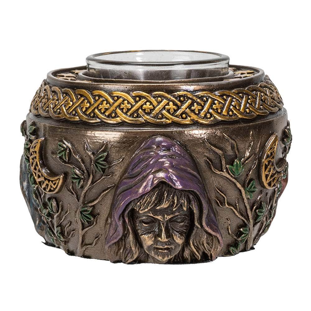 The Witches Sage LLC Candle Holder Maiden Mother Crone Candle Holder Maiden Mother Crone Candle Holder