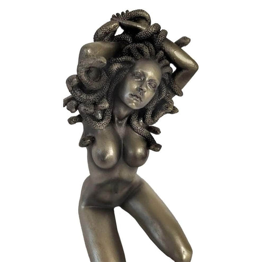 The Witches Sage LLC Figurine Medusa Kneeling Statue Medusa Kneeling Statue