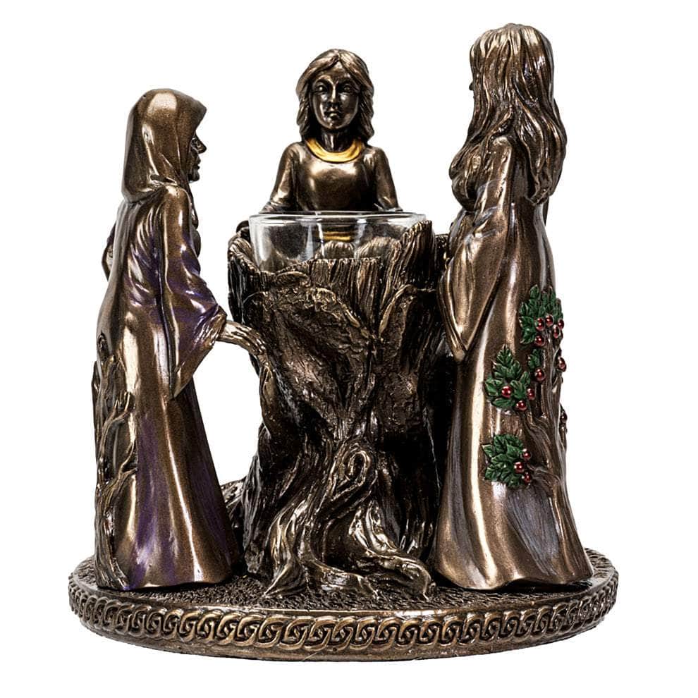 The Witches Sage LLC Figurine Mother Maiden Crone Candle Holder Mother Maiden Crone Candle Holder