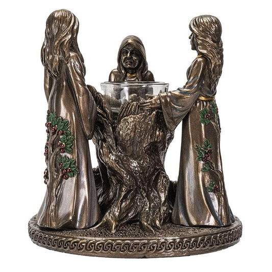 The Witches Sage LLC Figurine Mother Maiden Crone Candle Holder Mother Maiden Crone Candle Holder