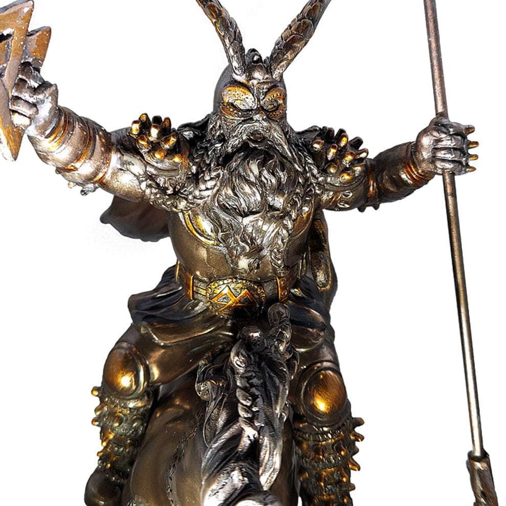 The Witches Sage LLC Figurine Odin and Sleipnir Statue Odin and Sleipnir Statue