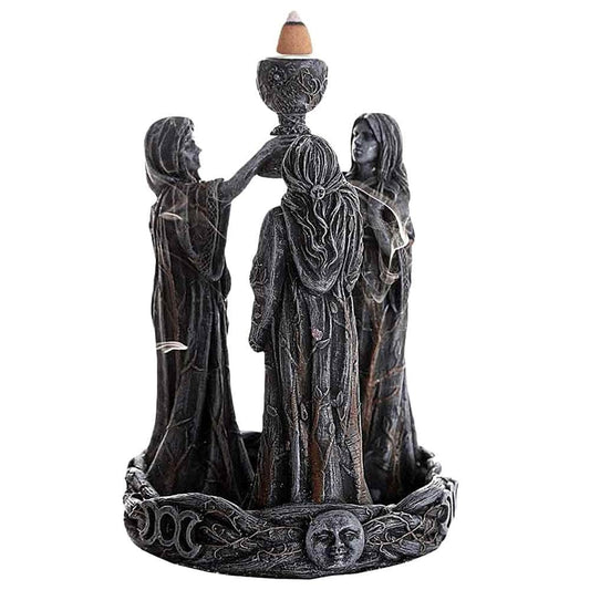 The Witches Sage LLC Incense Burner Mother Maiden Crone Backflow Incense Burner Mother Maiden Crone Backflow Incense Burner