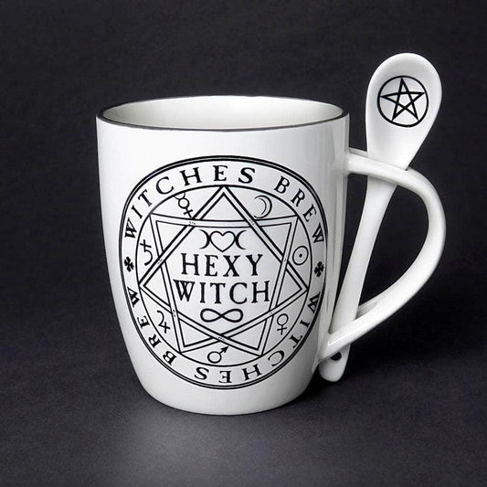 The Witches Sage LLC Mug Hexy Witch Mug and Spoon Set Hexy Witch Mug and Spoon Set