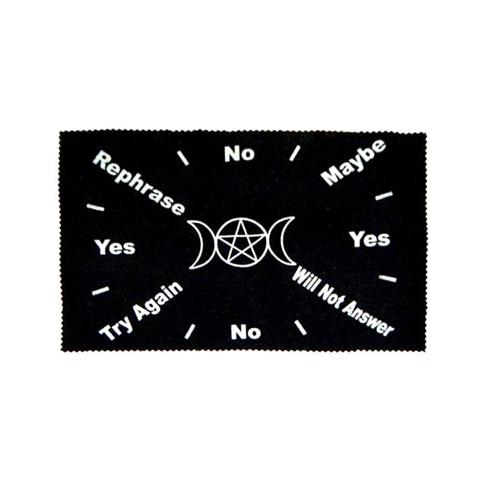 The Witches Sage LLC Sacred Geometry Mat Pendulum Mat: Pentacle Triple Moon Pendulum Mat: Pentacle Triple Moon