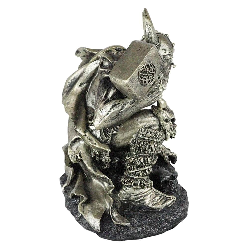 The Witches Sage LLC Statue Thor God of Thunder Wielding Mjolnir Hammer Thor God of Thunder Wielding Mjolnir Hammer