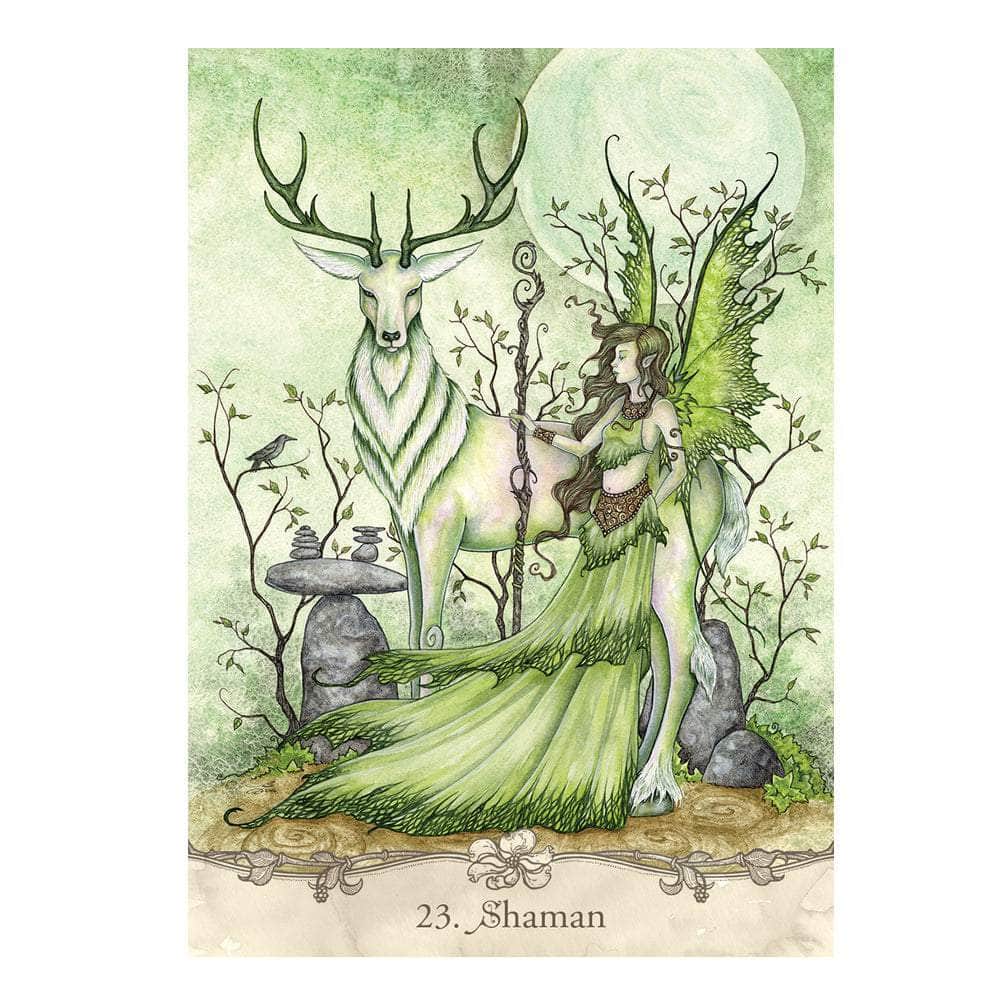 The Witches Sage LLC Tarot Cards Fairy Wisdom Oracle Deck and Book Set Fairy Wisdom Oracle Deck and Book Set