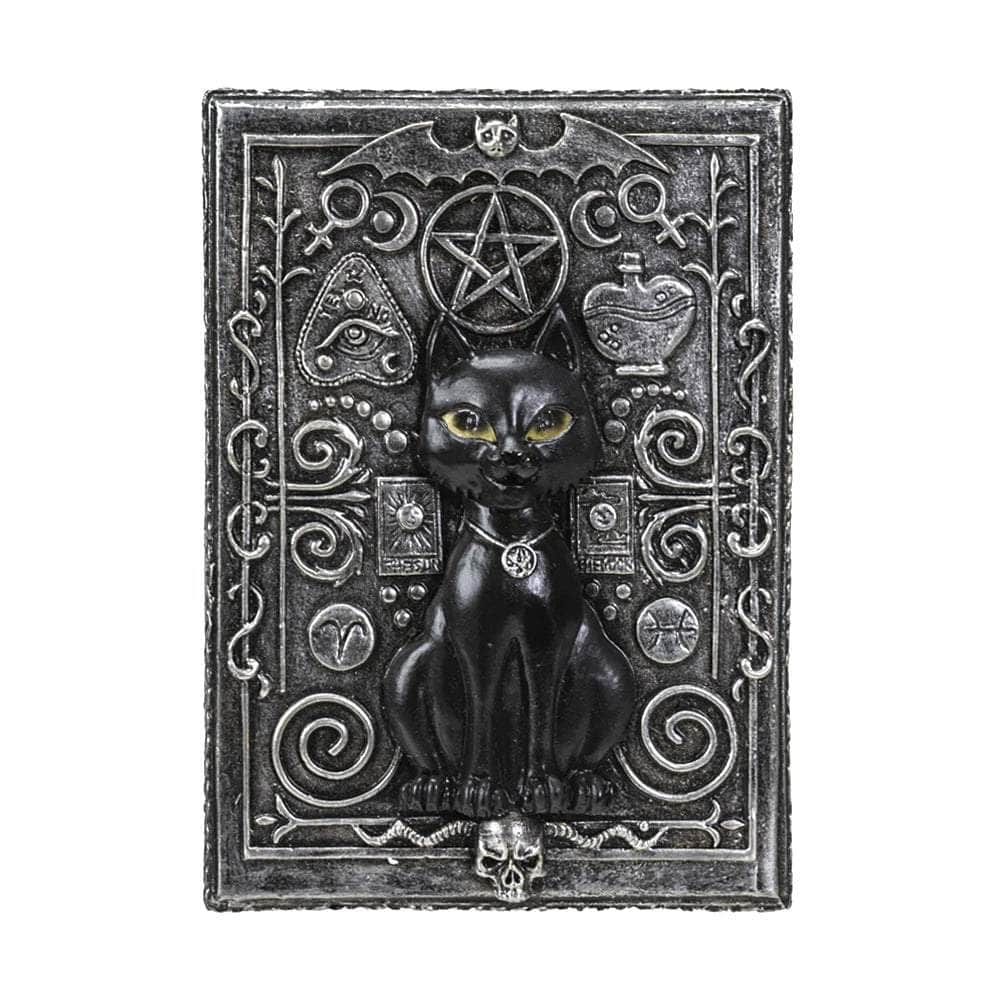 The Witches Sage LLC Wood Box Black Cat Tarot Box Black Cat Tarot Box