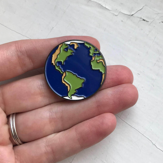 Yugen Handmade Enamel Pin Earth Enamel Pin Earth Enamel Pin