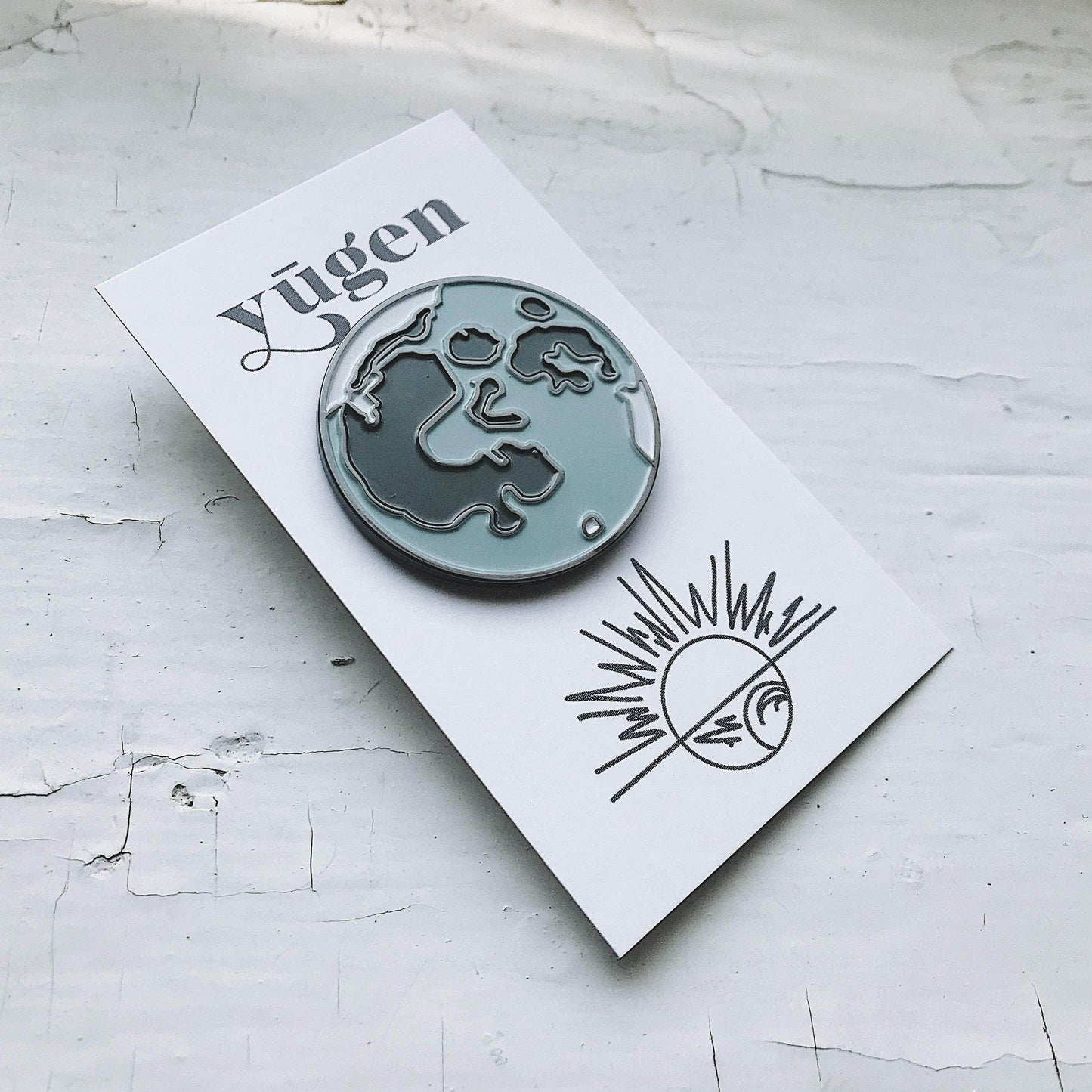 Yugen Handmade Enamel Pin Moon Phases Enamel Pin Set of 5 Moon Phases Enamel Pin Set of 5