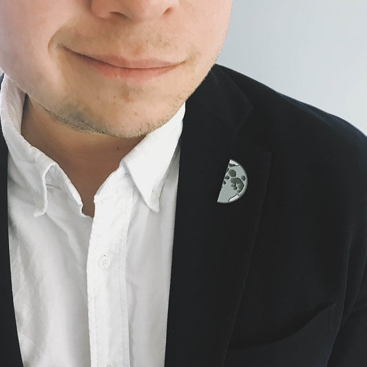 Yugen Handmade Enamel Pin Moon Phases Enamel Pin Set of 5 Moon Phases Enamel Pin Set of 5