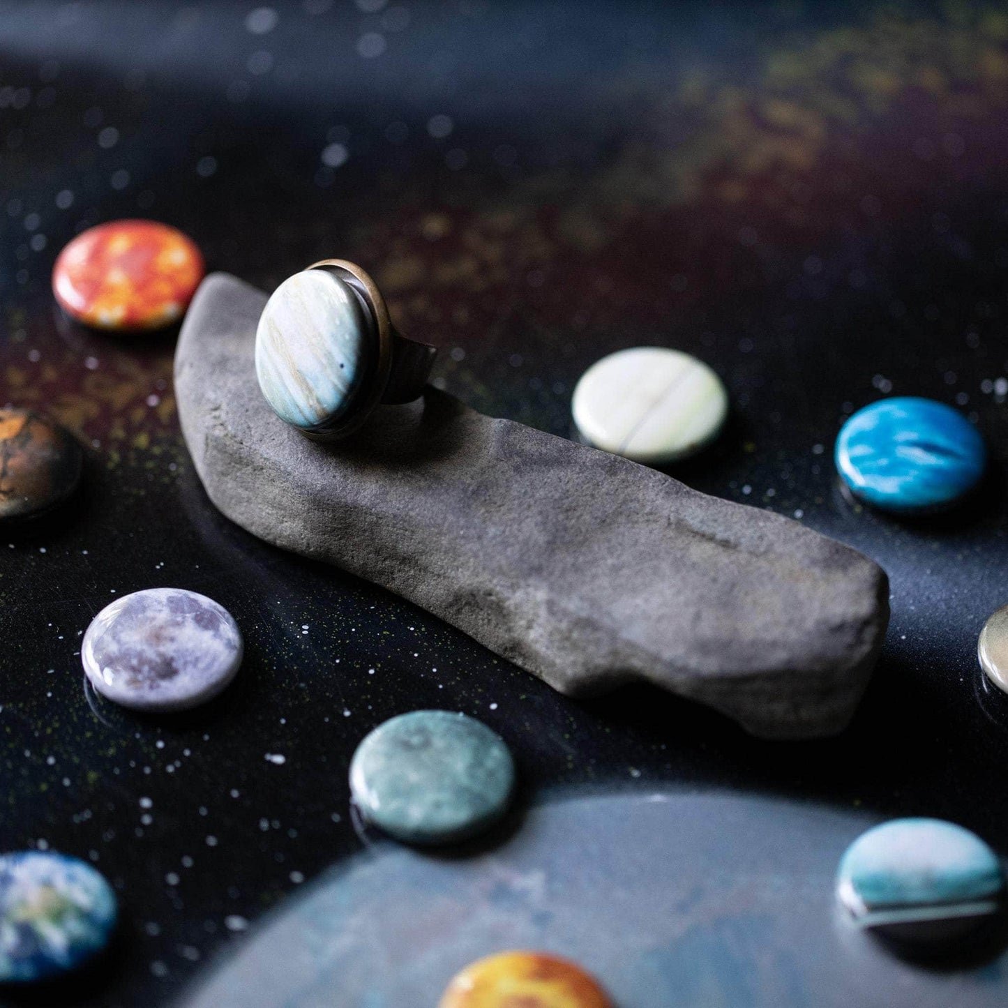 Yugen Handmade Ring Interchangeable Solar System Ring Interchangeable Solar System Ring