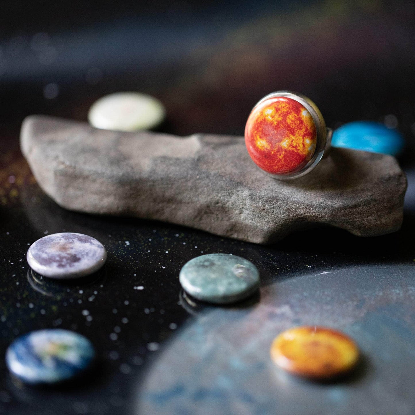 Yugen Handmade Ring Interchangeable Solar System Ring Interchangeable Solar System Ring
