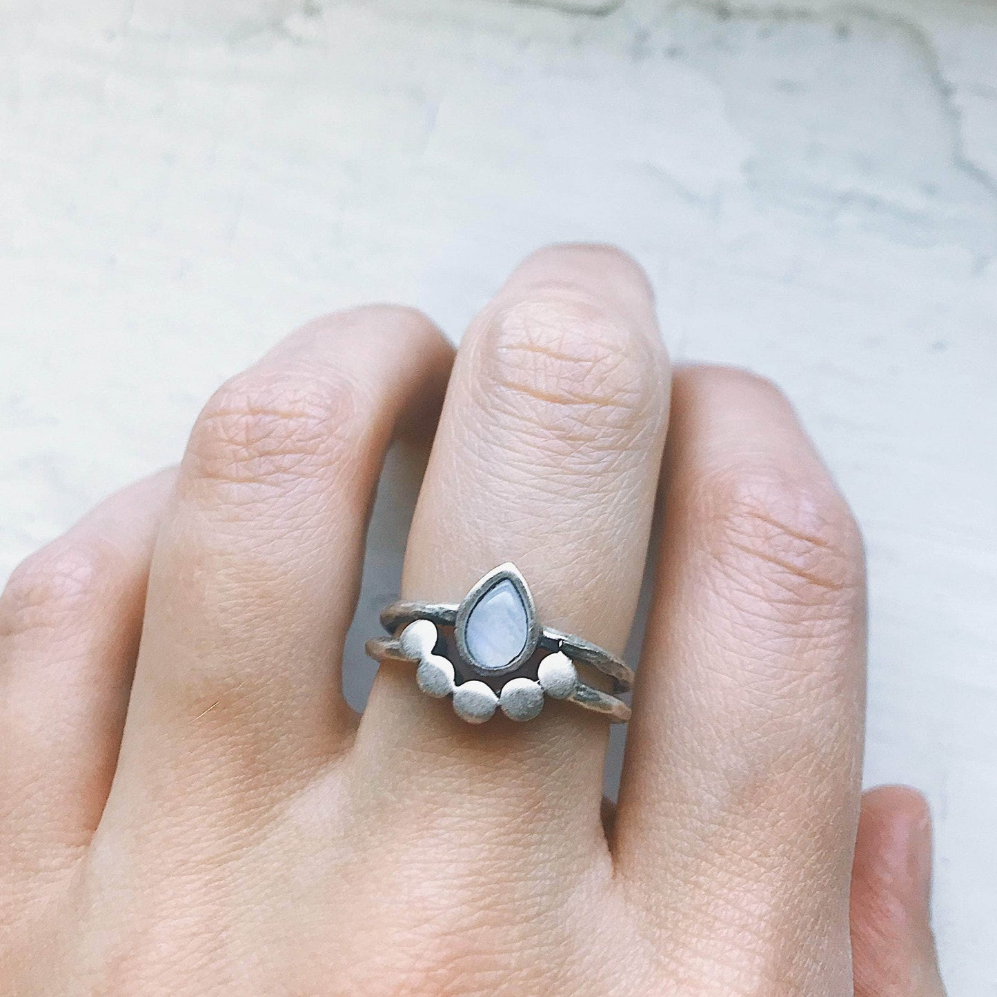 Yugen Handmade Ring Moondrop Moonstone Ring Moondrop Moonstone Ring