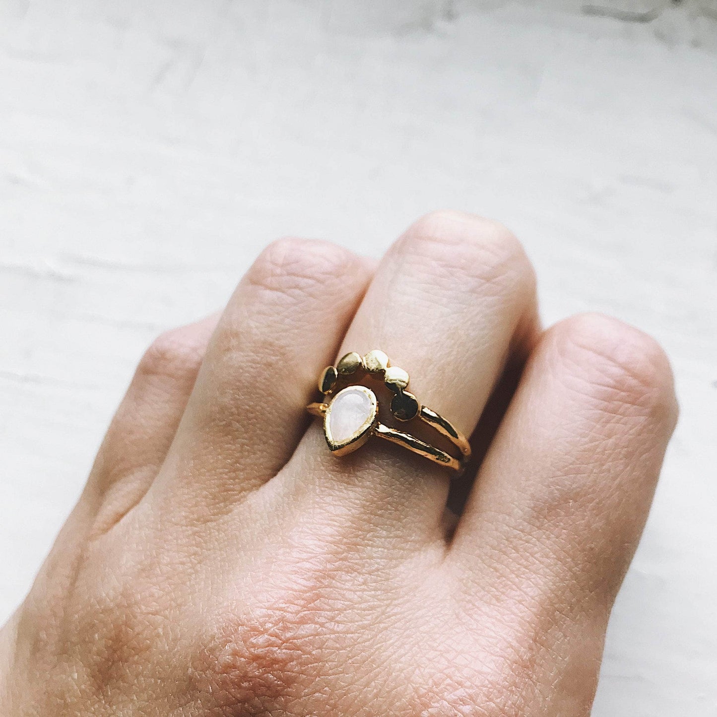 Yugen Handmade Ring Moondrop Moonstone Ring Moondrop Moonstone Ring
