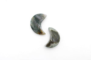 6-11 Crystals Crystal 2" Moss Agate Moons Moss Agate Moons