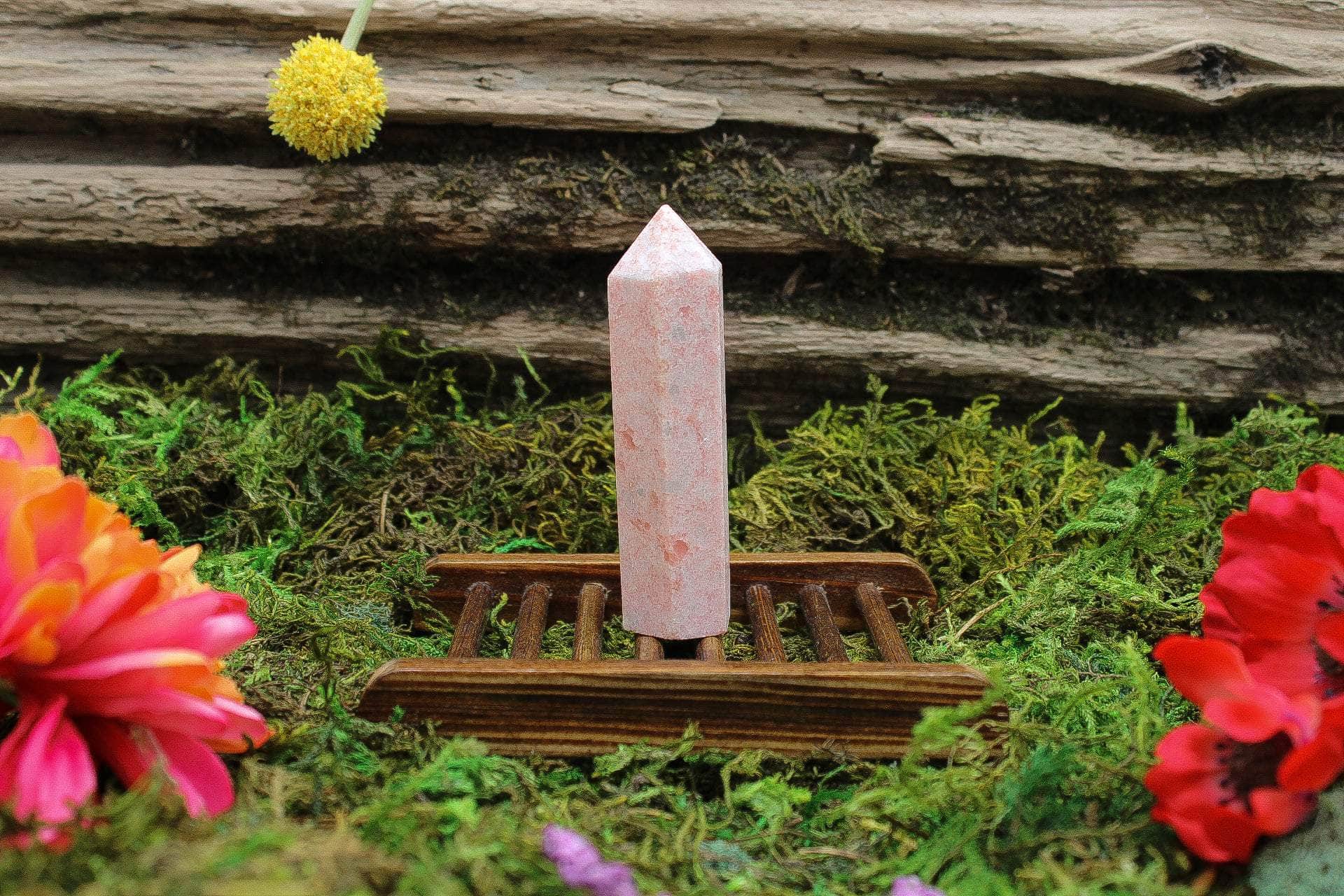 6-11 Crystals Crystal 3.43" Pink Opal Towers