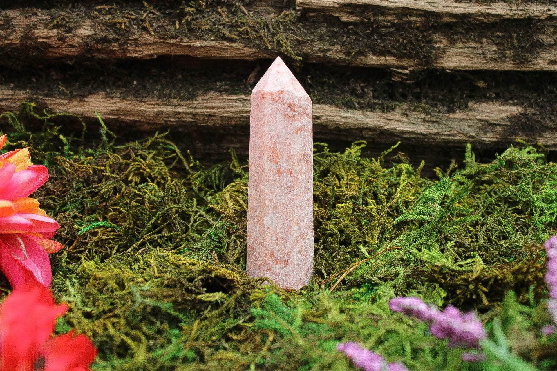 6-11 Crystals Crystal 3.55" Pink Opal Towers