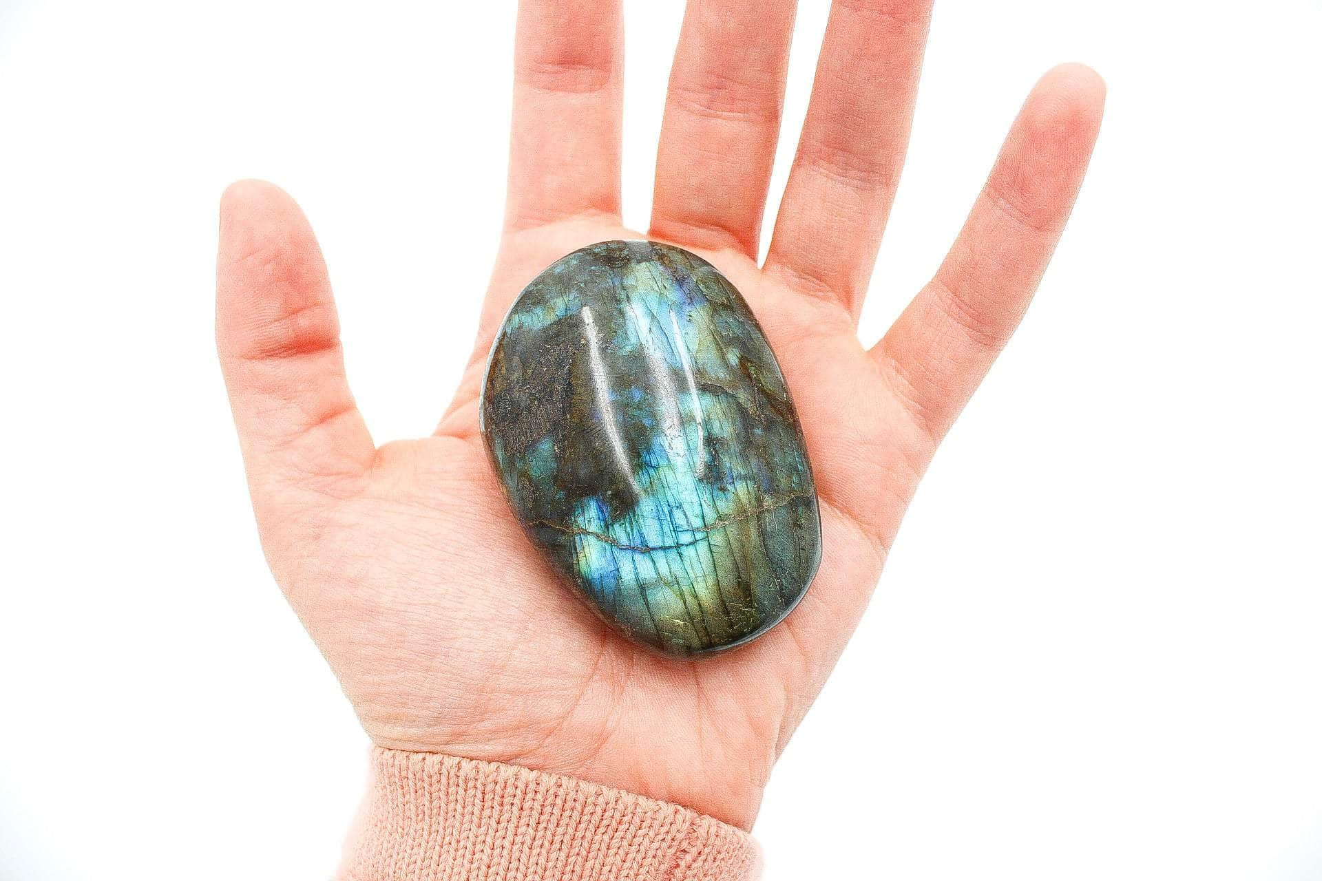 6-11 Crystals Crystal A Grade Labradorite Palm Stones A Grade Labradorite Palm Stones