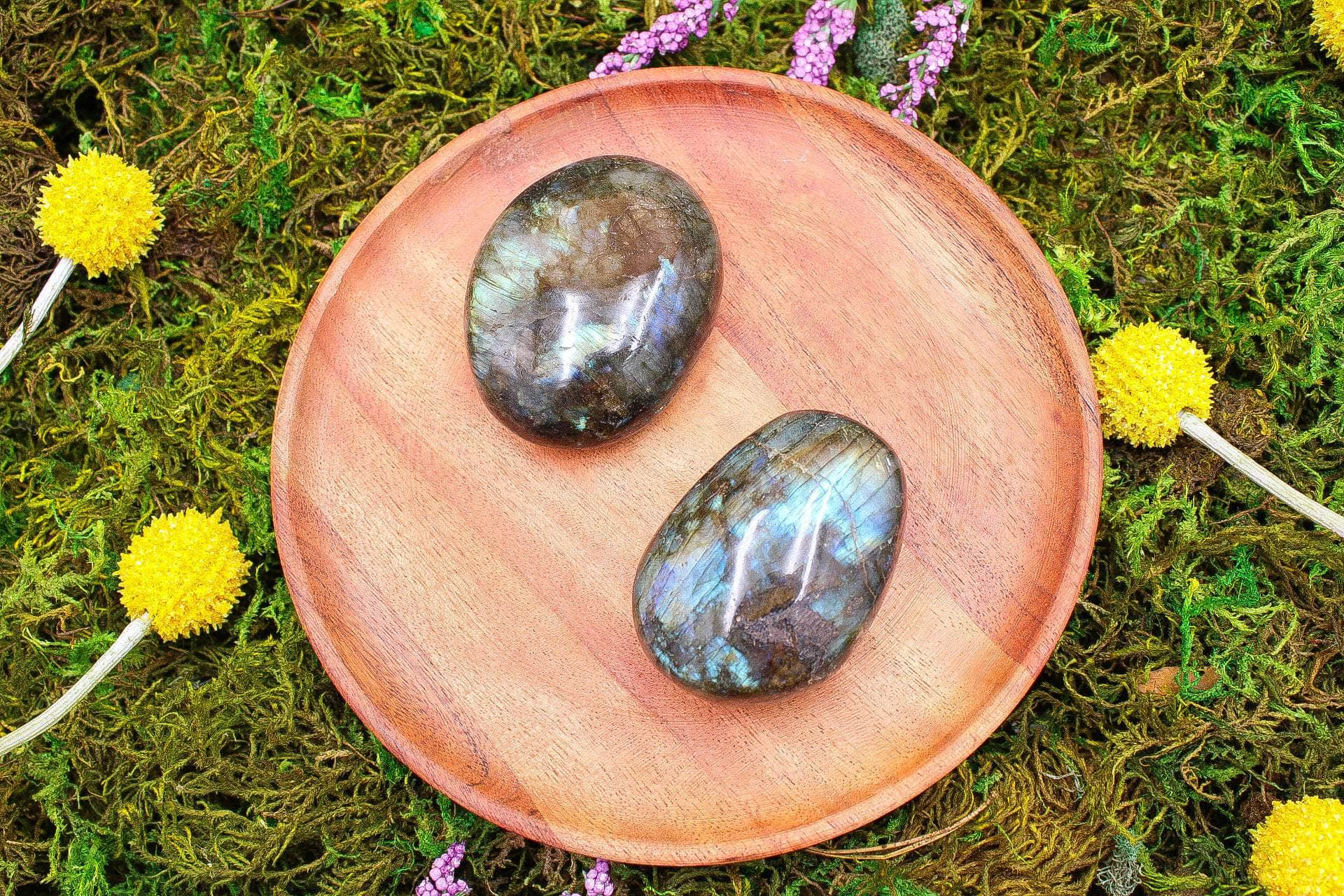 6-11 Crystals Crystal A Grade Labradorite Palm Stones A Grade Labradorite Palm Stones