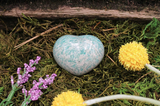 6-11 Crystals Crystal Amazonite Heart (amz-02)