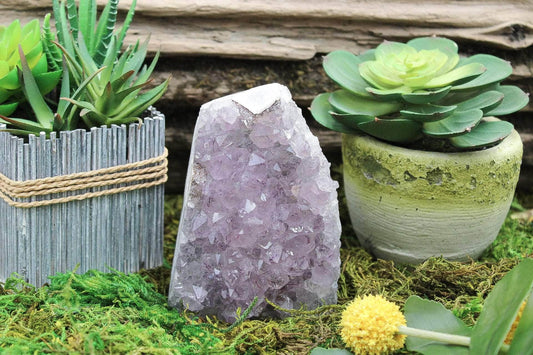 6-11 Crystals Crystal Amethyst with Calcite (am-26) 3" x 3.25" x 4.5"