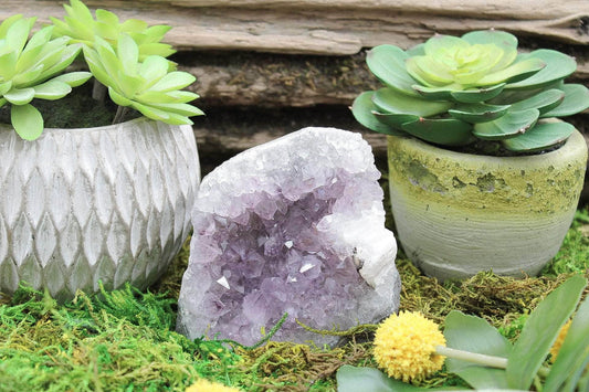 6-11 Crystals Crystal Amethyst with Calcite (am-27) 1.75" x 4" x 4"