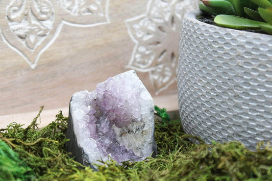 6-11 Crystals Crystal Amethyst with Calcite Inclusion 2.25" x 2.5" x 2.75"