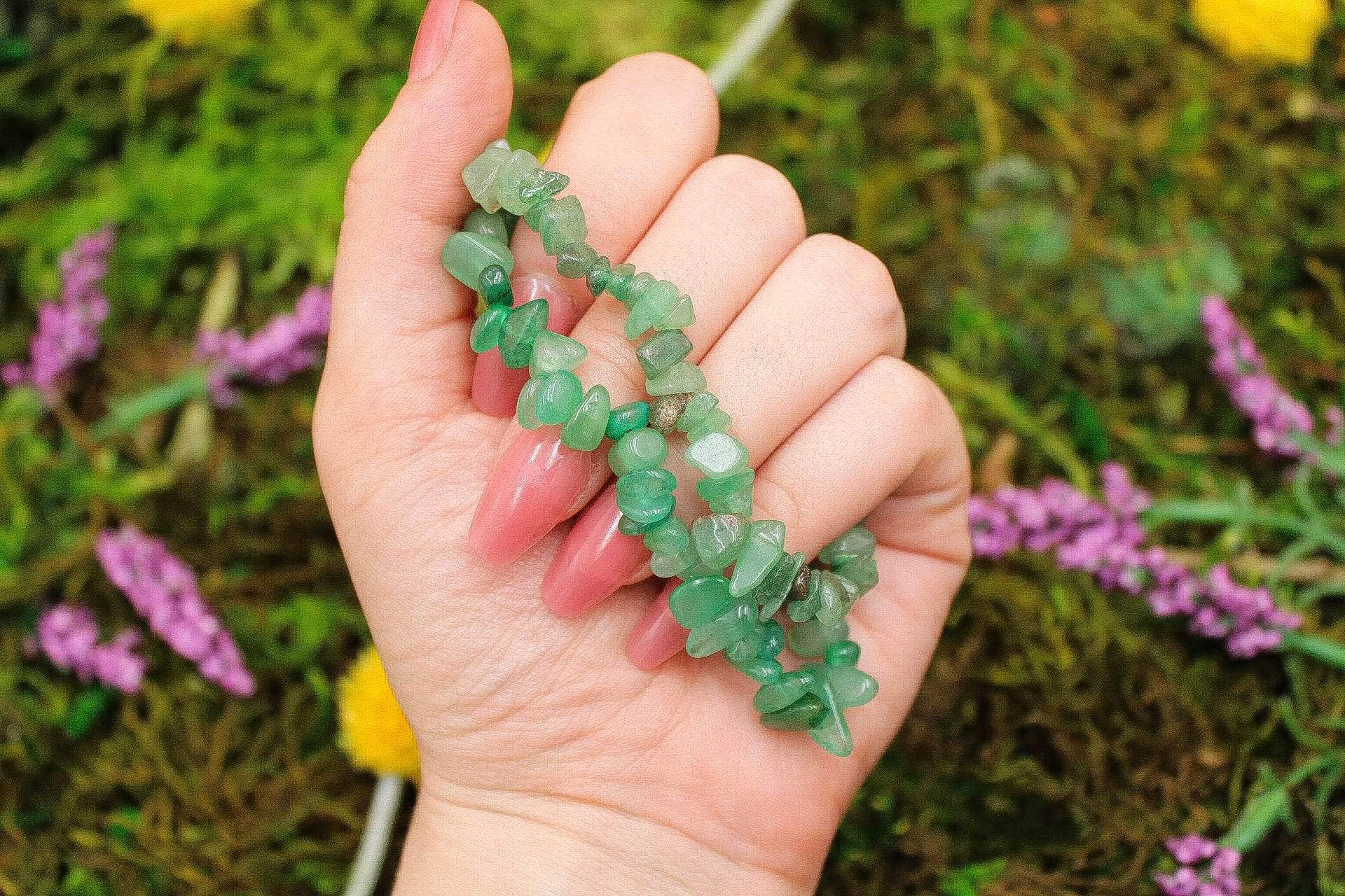 6-11 Crystals Crystal Aventurine Gemstone Chip Bracelets