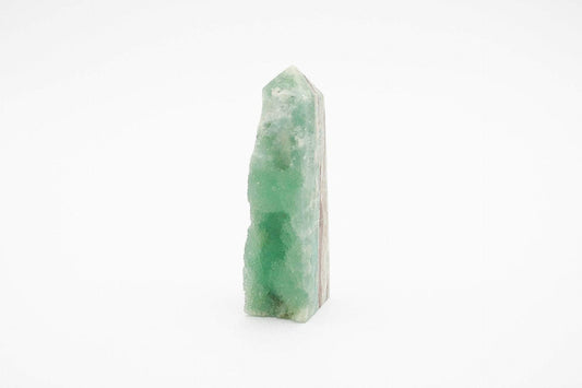 6-11 Crystals Crystal Blue Aragonite with Raw Edge (ba-01) 1.25" x 1.25" x 4.5"
