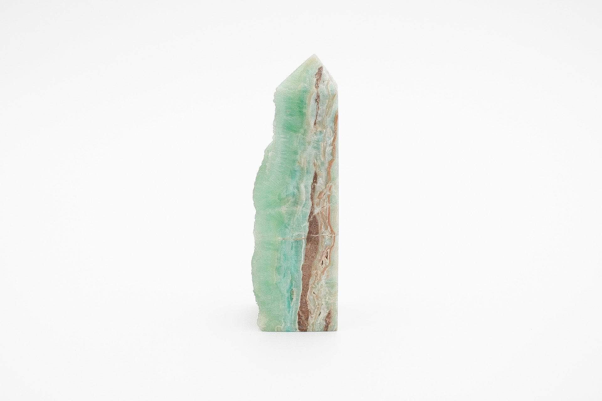 6-11 Crystals Crystal Blue Aragonite with Raw Edge (ba-01) 1.25" x 1.25" x 4.5"