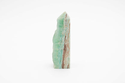 6-11 Crystals Crystal Blue Aragonite with Raw Edge (ba-01) 1.25" x 1.25" x 4.5"