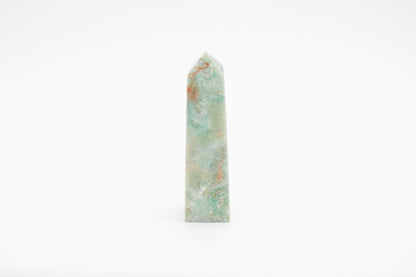 6-11 Crystals Crystal Blue Aragonite with Raw Edge (ba-01) 1.25" x 1.25" x 4.5"