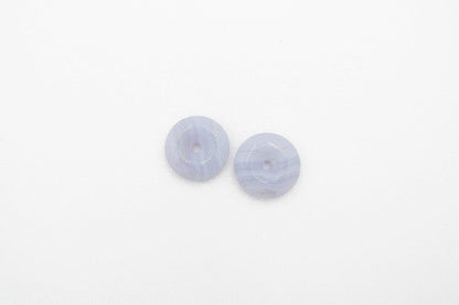 6-11 Crystals Crystal Blue Lace Agate Donuts (bla-01) 1"