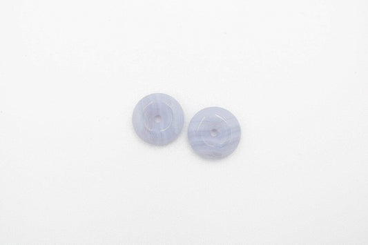 6-11 Crystals Crystal Blue Lace Agate Donuts (bla-01) 1"