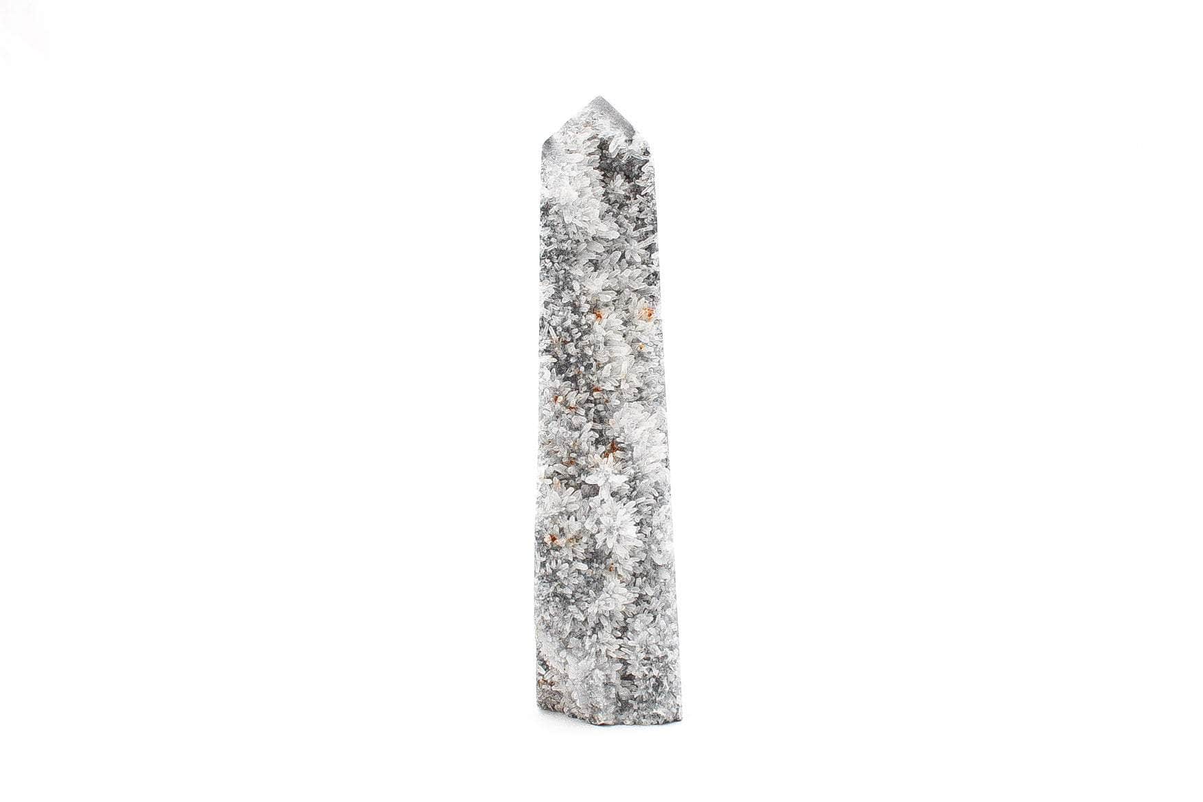 6-11 Crystals Crystal Calcite Tower with Needle Quartz 6" Calcite Tower with Needle Quartz 6"
