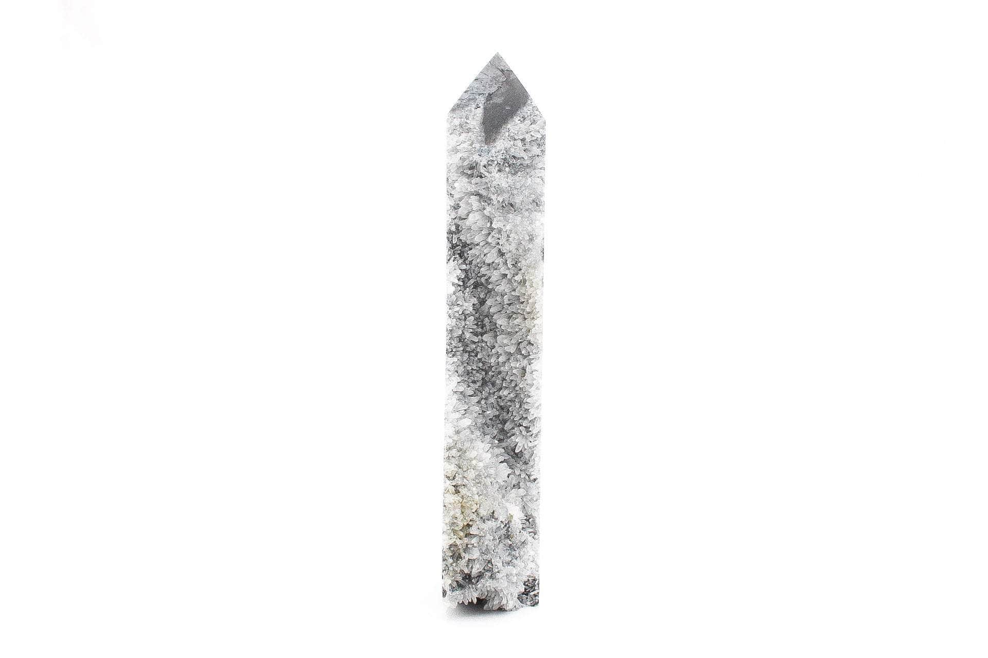 6-11 Crystals Crystal Calcite Tower with Needle Quartz Calcite Tower with Needle Quartz