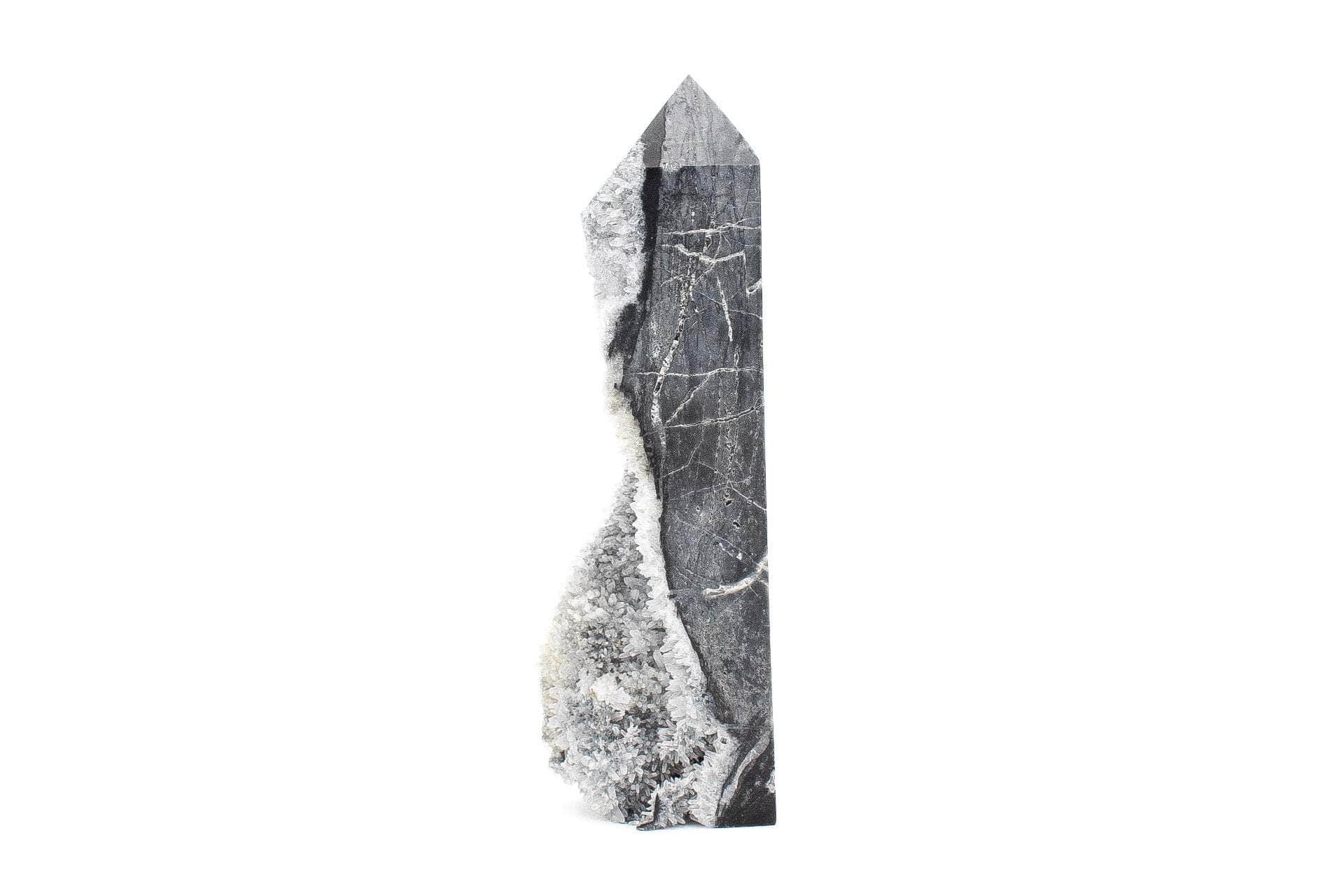 6-11 Crystals Crystal Calcite Tower with Needle Quartz Calcite Tower with Needle Quartz