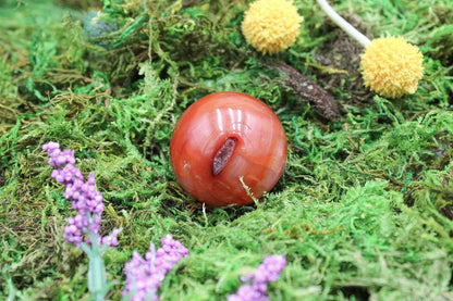 6-11 Crystals Crystal Carnelian Sphere (cn-04) 2.25"