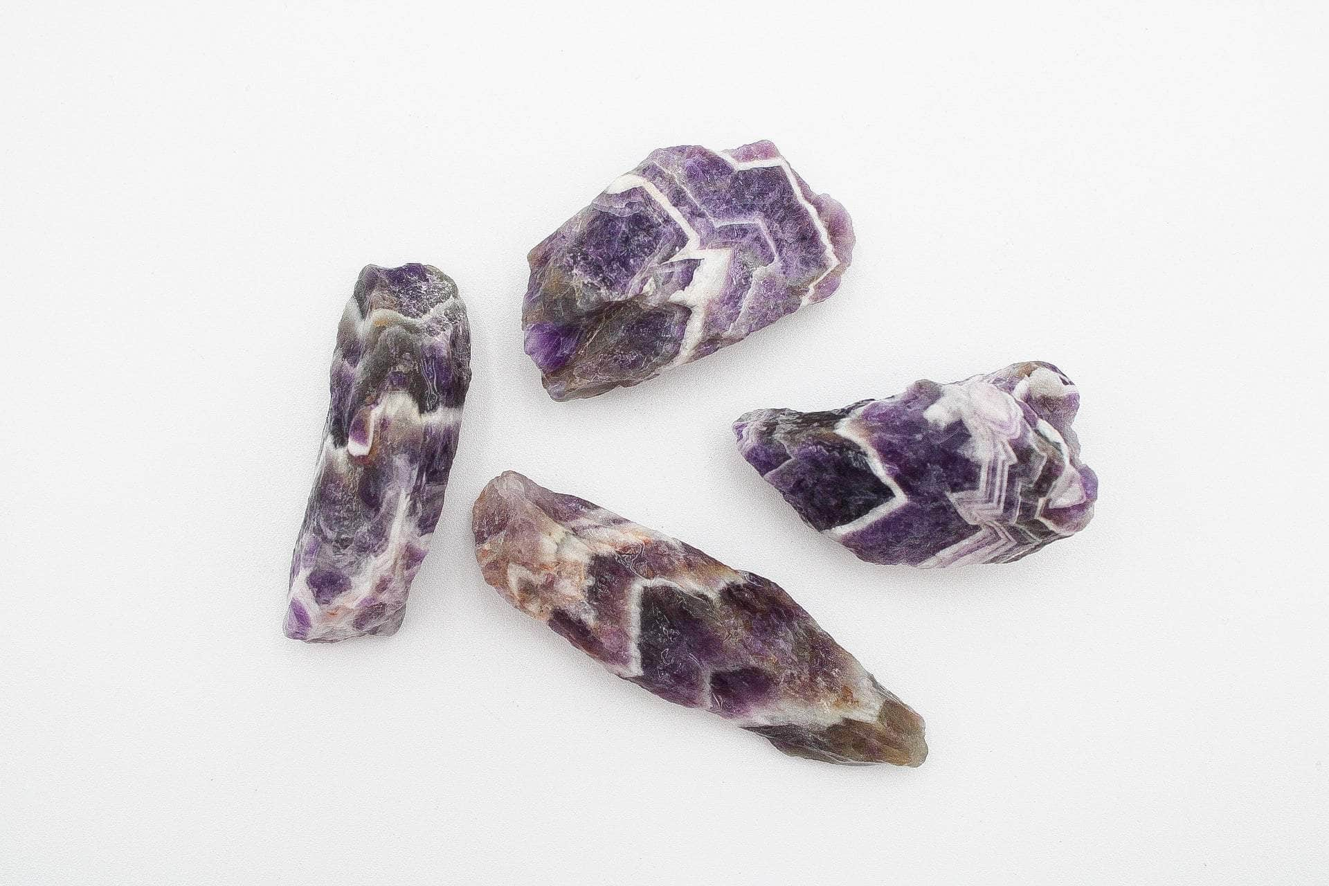 6-11 Crystals Crystal Chevron Amethyst Rough  Chunks