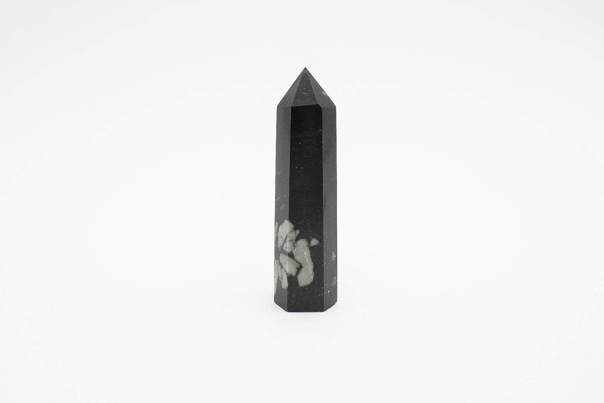 6-11 Crystals Crystal Chinese Writing Stone Tower (cw-02) 3.6" Tall