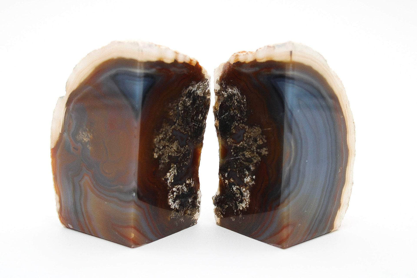 6-11 Crystals Crystal, decor Heat Treated 2 1.75" x 3.25" Agate Bookends