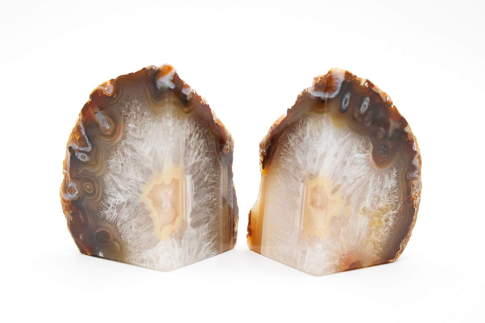 6-11 Crystals Crystal, decor Natural 1 2" x 3.5" Agate Bookends