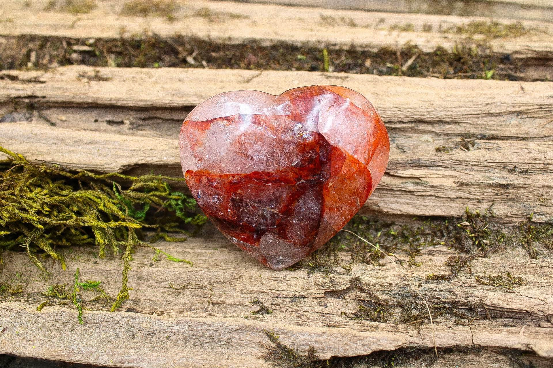 6-11 Crystals Crystal Fire Quartz Heart 1.75" Fire Quartz Heart 1.75"