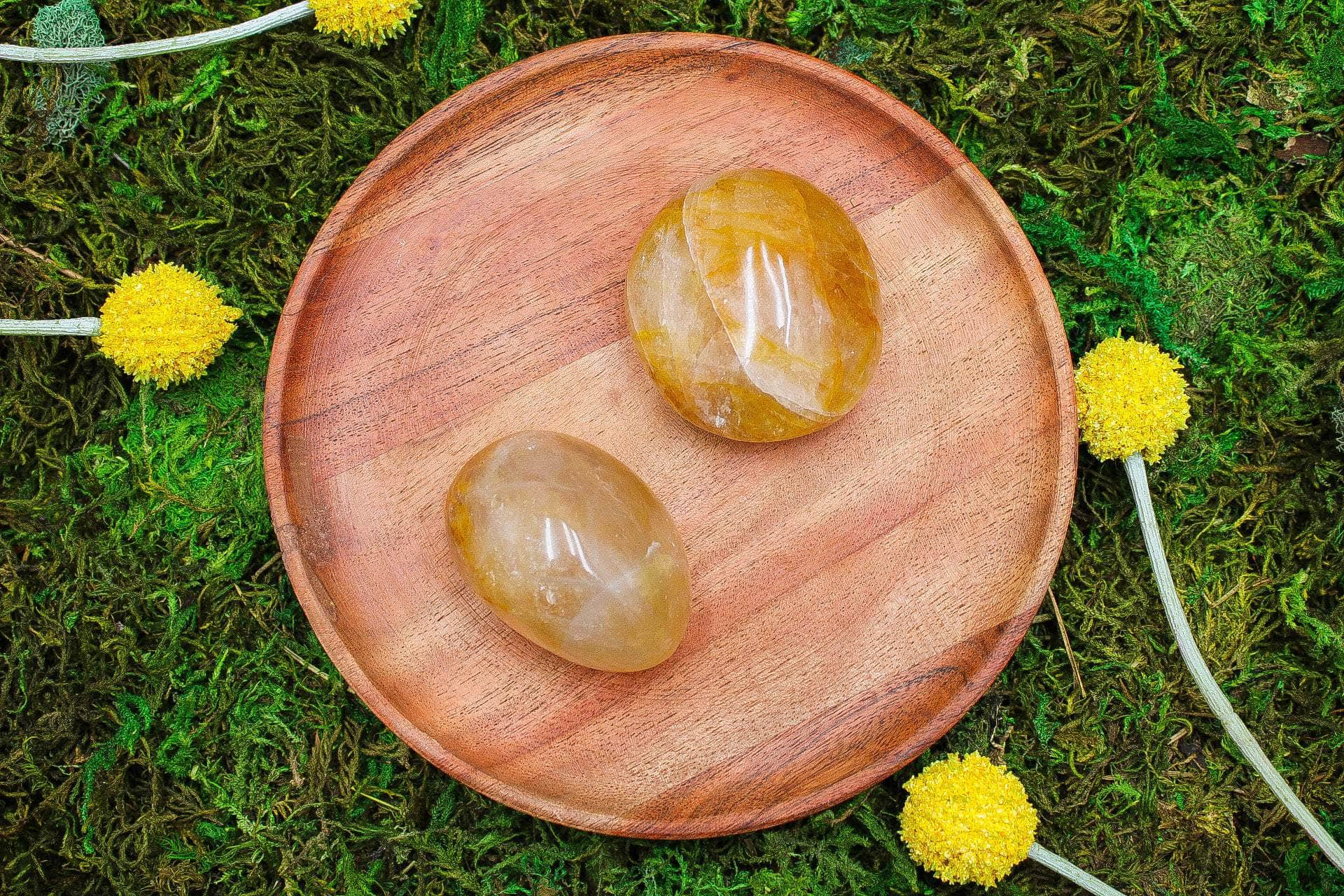 6-11 Crystals Crystal Golden Healer Palm Stones Golden Healer Palm Stones