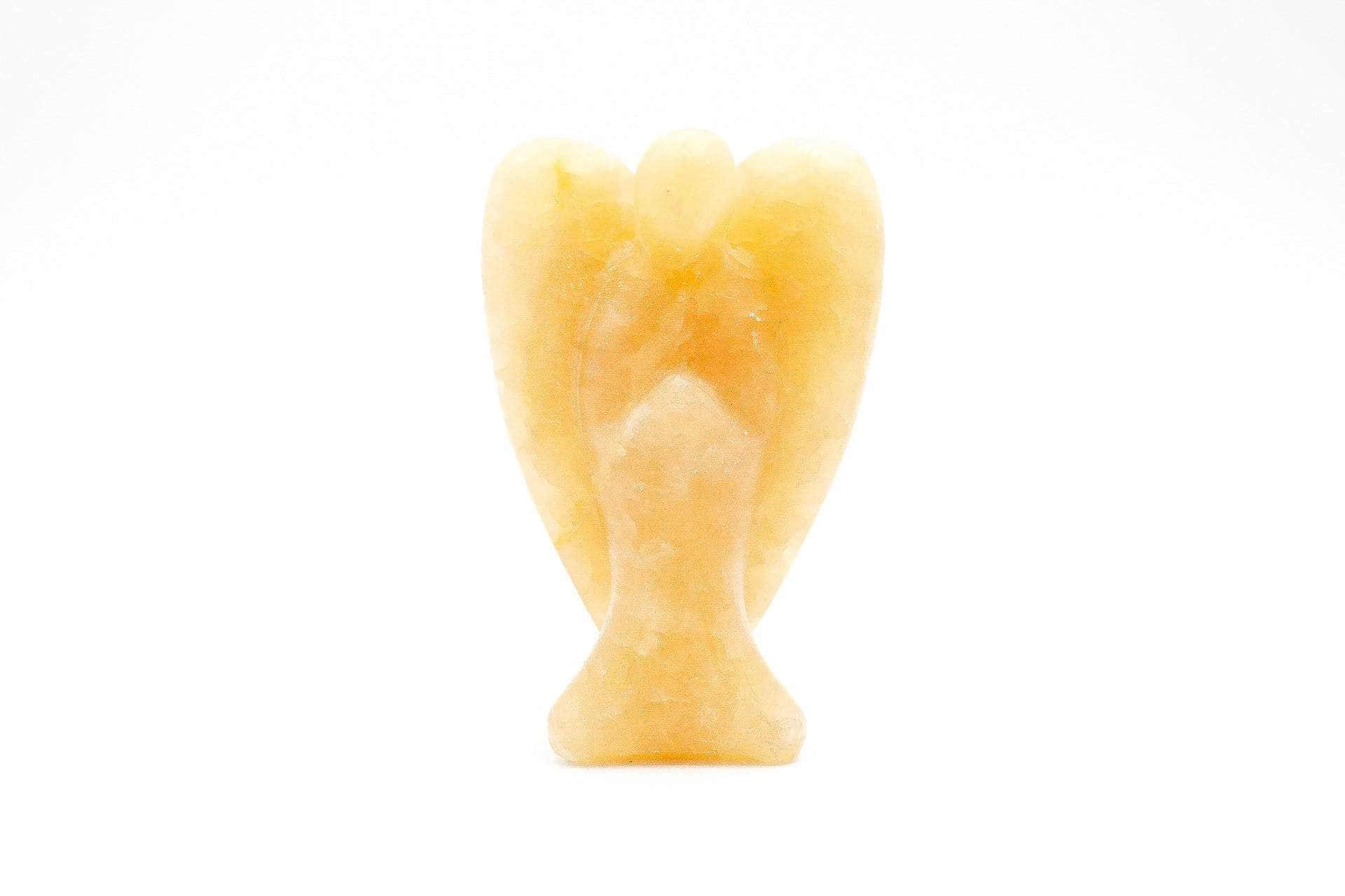 6-11 Crystals Crystal Honey Calcite Angel Carving Honey Calcite Angel Carving