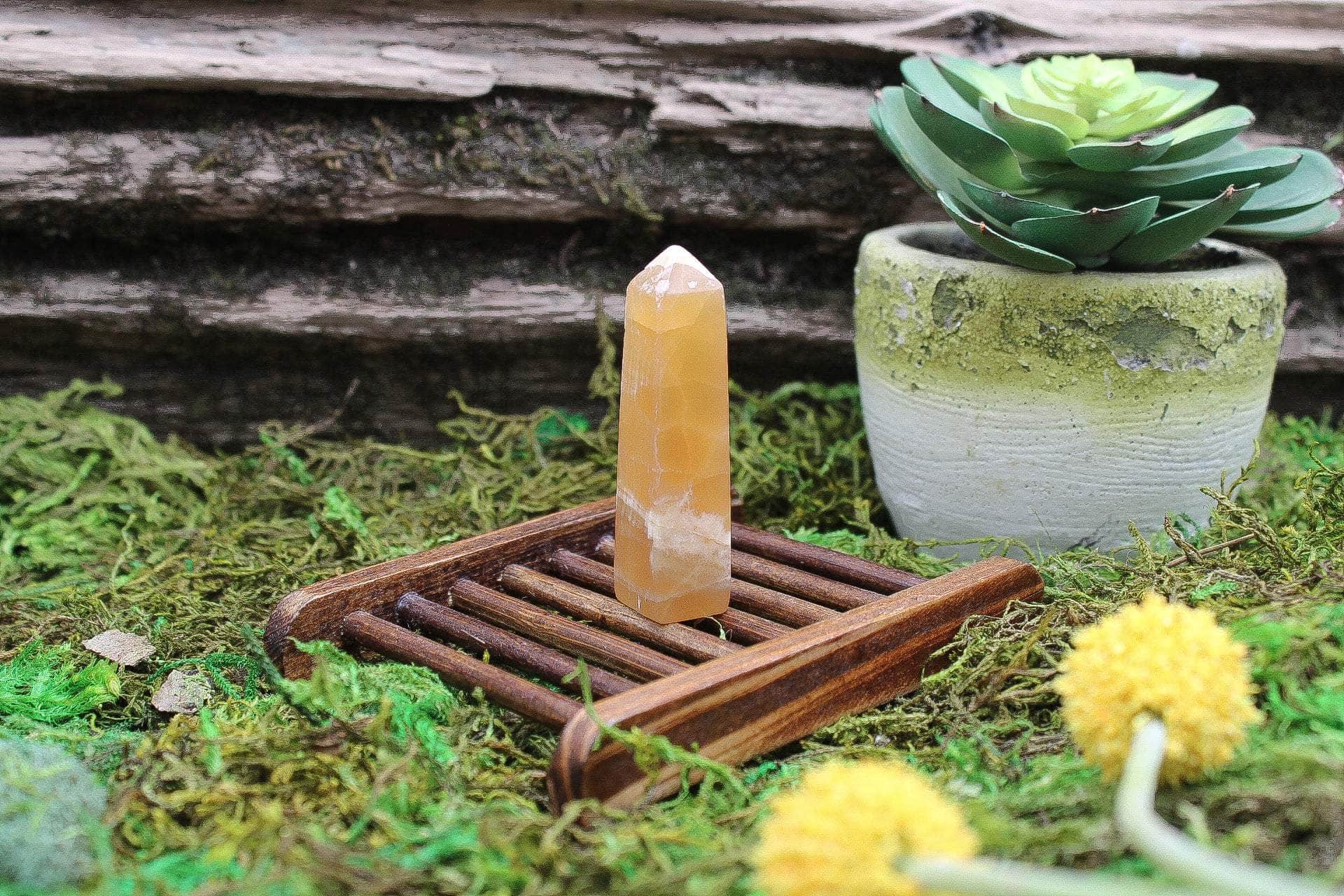6-11 Crystals Crystal Honey Calcite Mini Tower